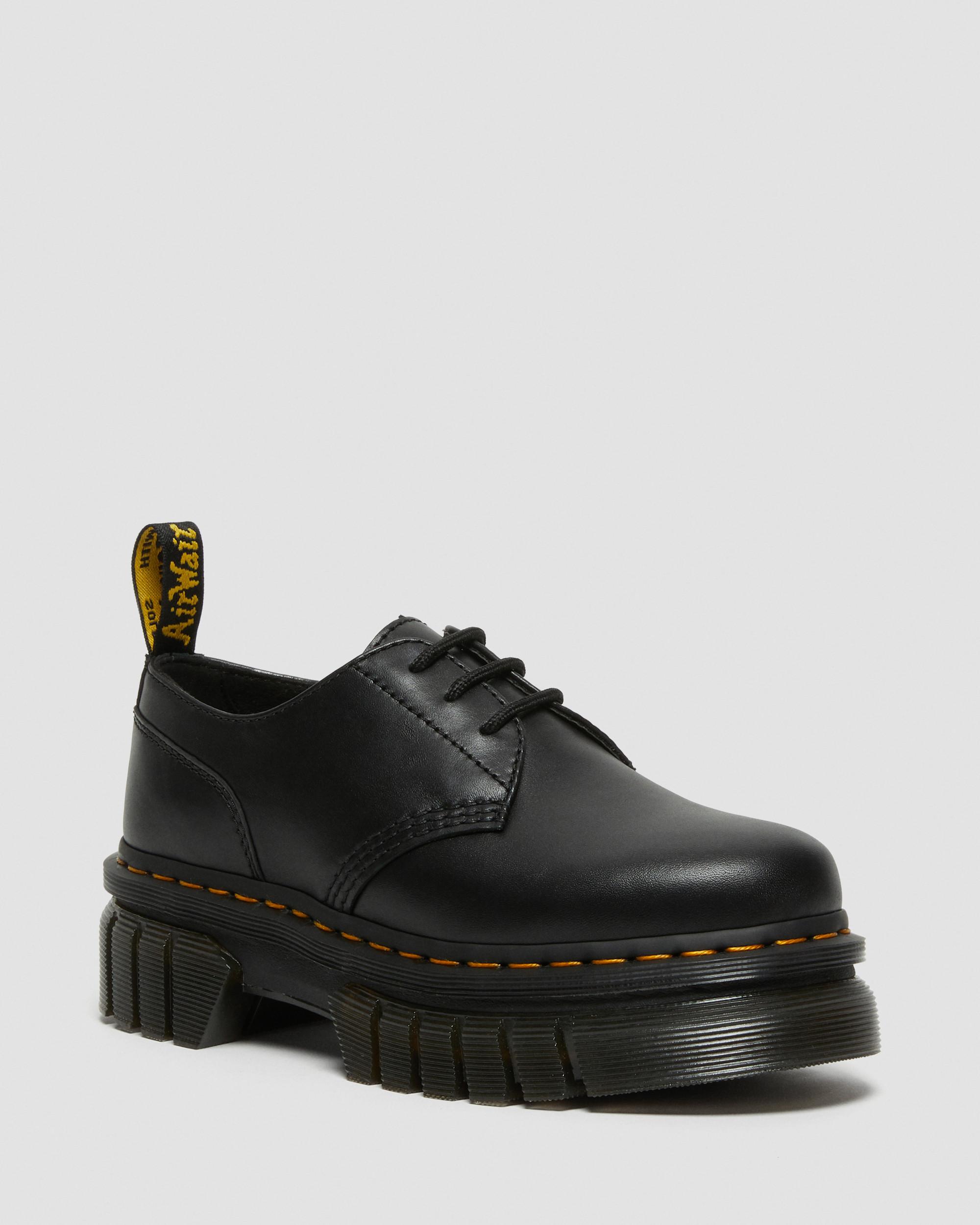 Audrick Nappa Lux Leather Platform Shoes in Black